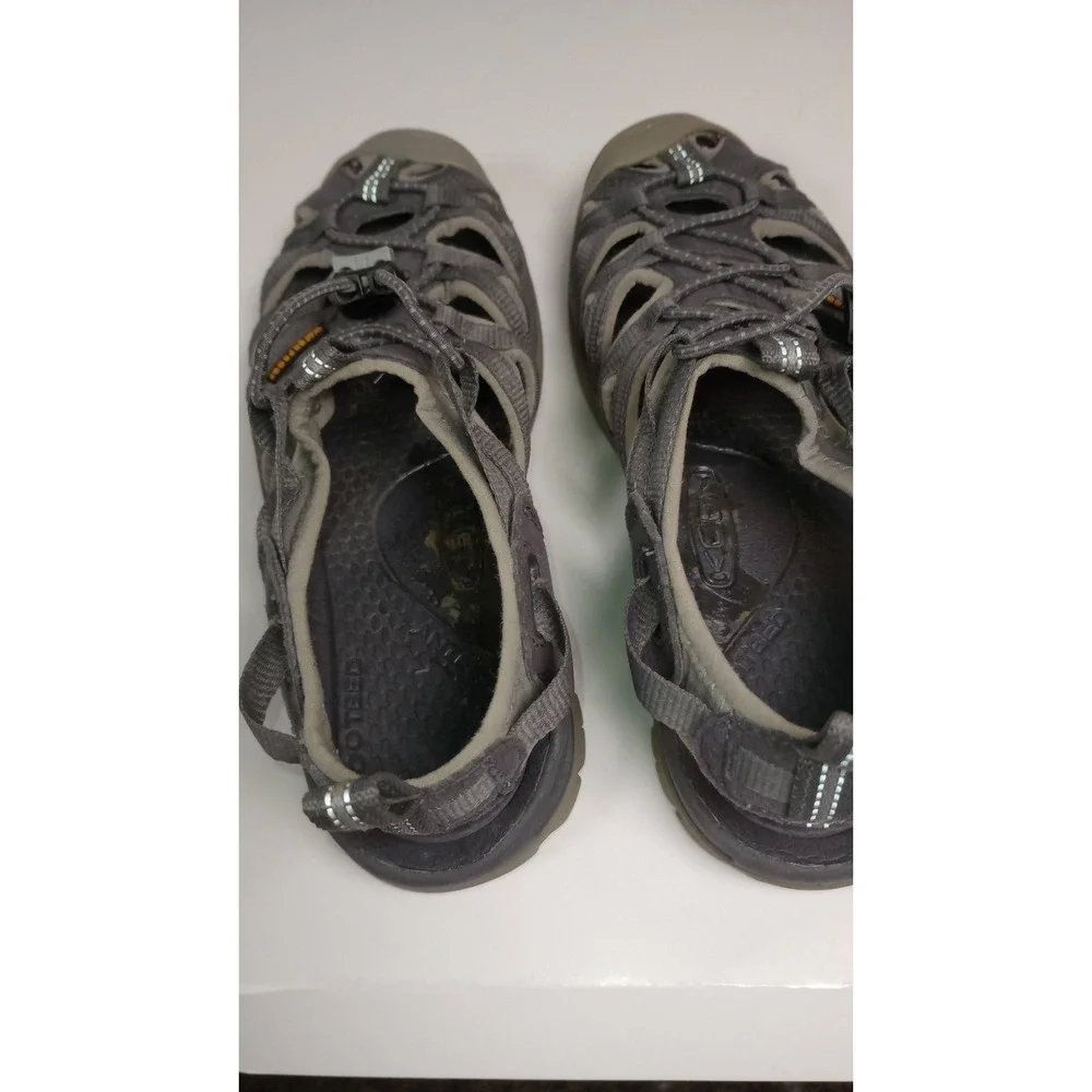 KEEN Whisper Gray Hiking Sport Sandals Women 6 Waterproof Strappy Outdoor